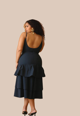 Viajera Convertible Dress Charcoal