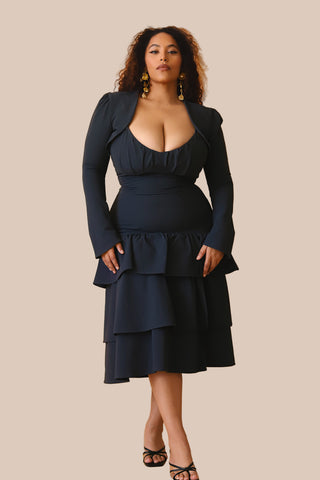 Viajera Convertible Dress Charcoal