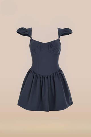 Marseille Convertible Strap Dress Charcoal