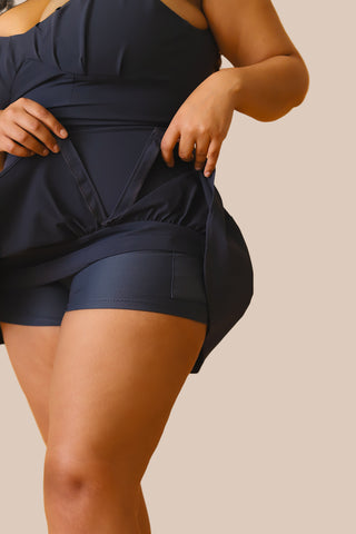 Viajera Convertible Dress Charcoal