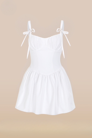 Marseille Convertible Strap Dress White