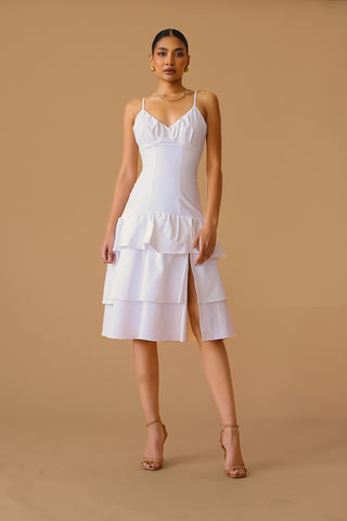 Viajera Convertible Dress White