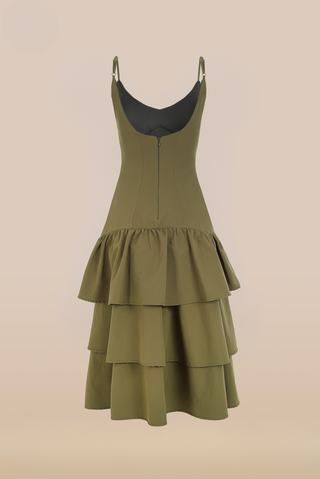 Viajera Convertible Dress Olive