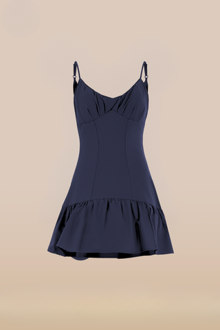 travel cocktail dress Beyond Travel High Neck Short Dress Jet Black