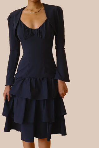 Viajera Convertible Dress Charcoal