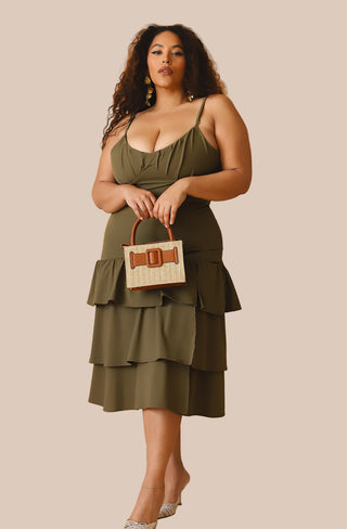 Viajera Convertible Dress Olive