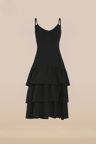 Viajera Convertible Dress Black