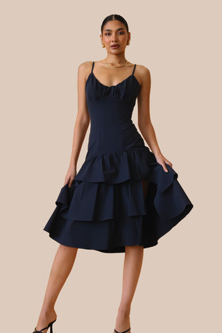 Viajera Convertible Dress Charcoal