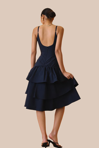 Viajera Convertible Dress Charcoal