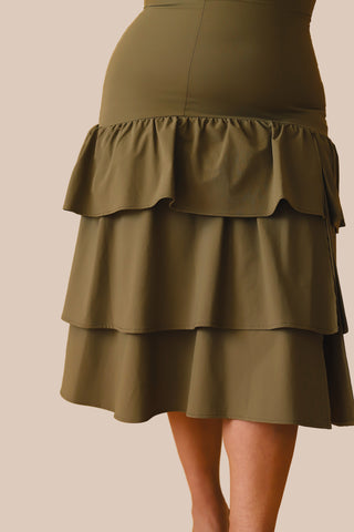 Viajera Convertible Dress Olive