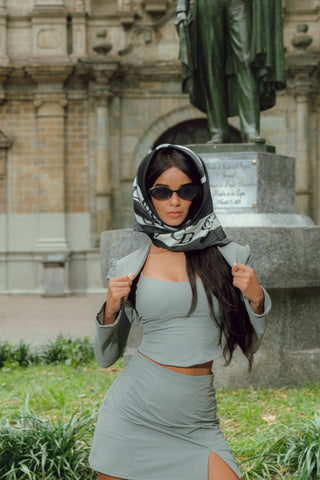 Milan Mini Skirt Steel