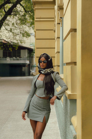 Milan Mini Skirt Steel