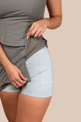 Milan Mini Skirt Steel