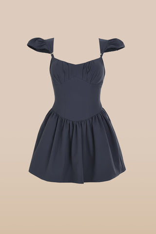 Marseille Convertible Strap Dress Charcoal