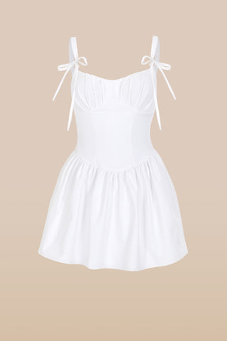 Marseille Convertible Strap Dress White