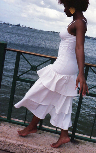 Viajera Convertible Dress White